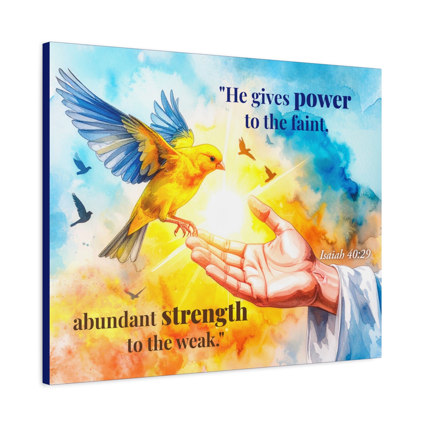 Faith Wall Art "He gives power to the faint..." (Isaiah 40: 29)