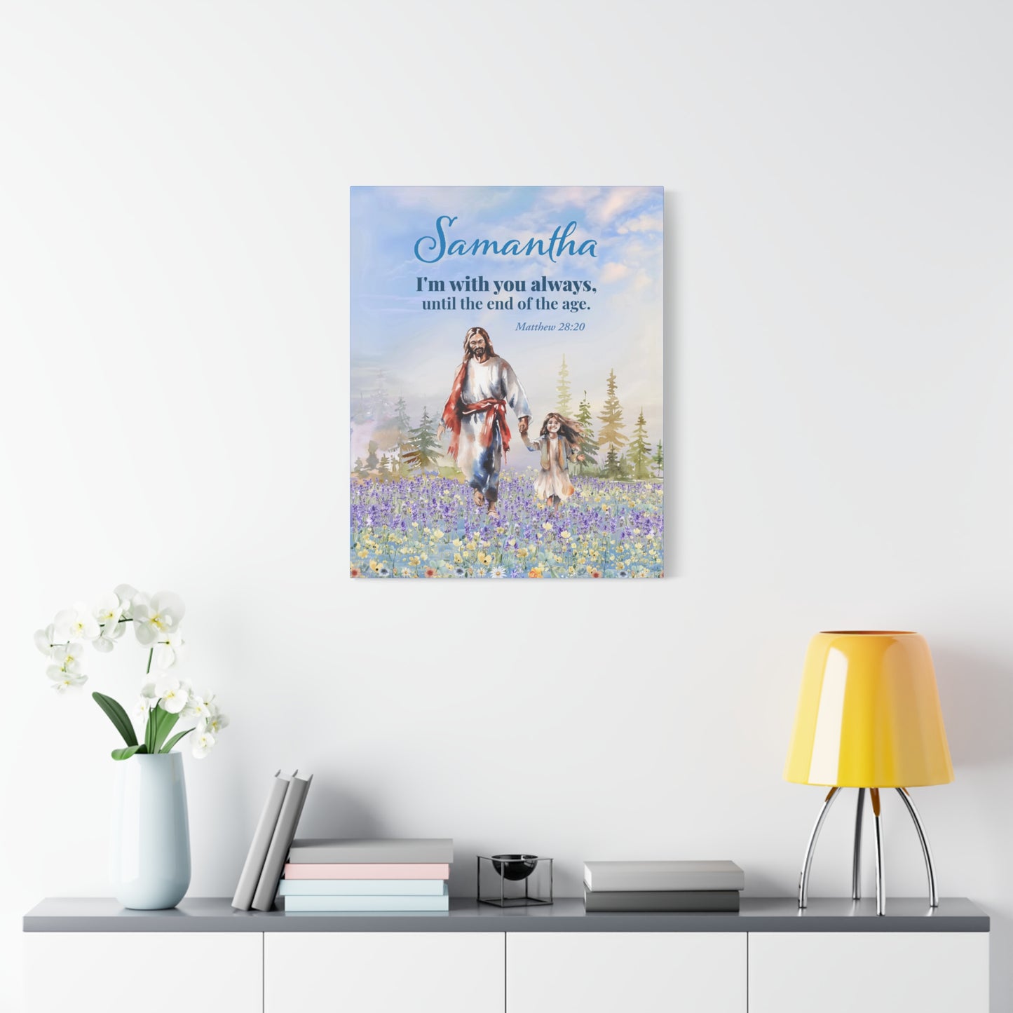 Faith Personalized Wall Art "I am with you always" (Matthew 28: 20)