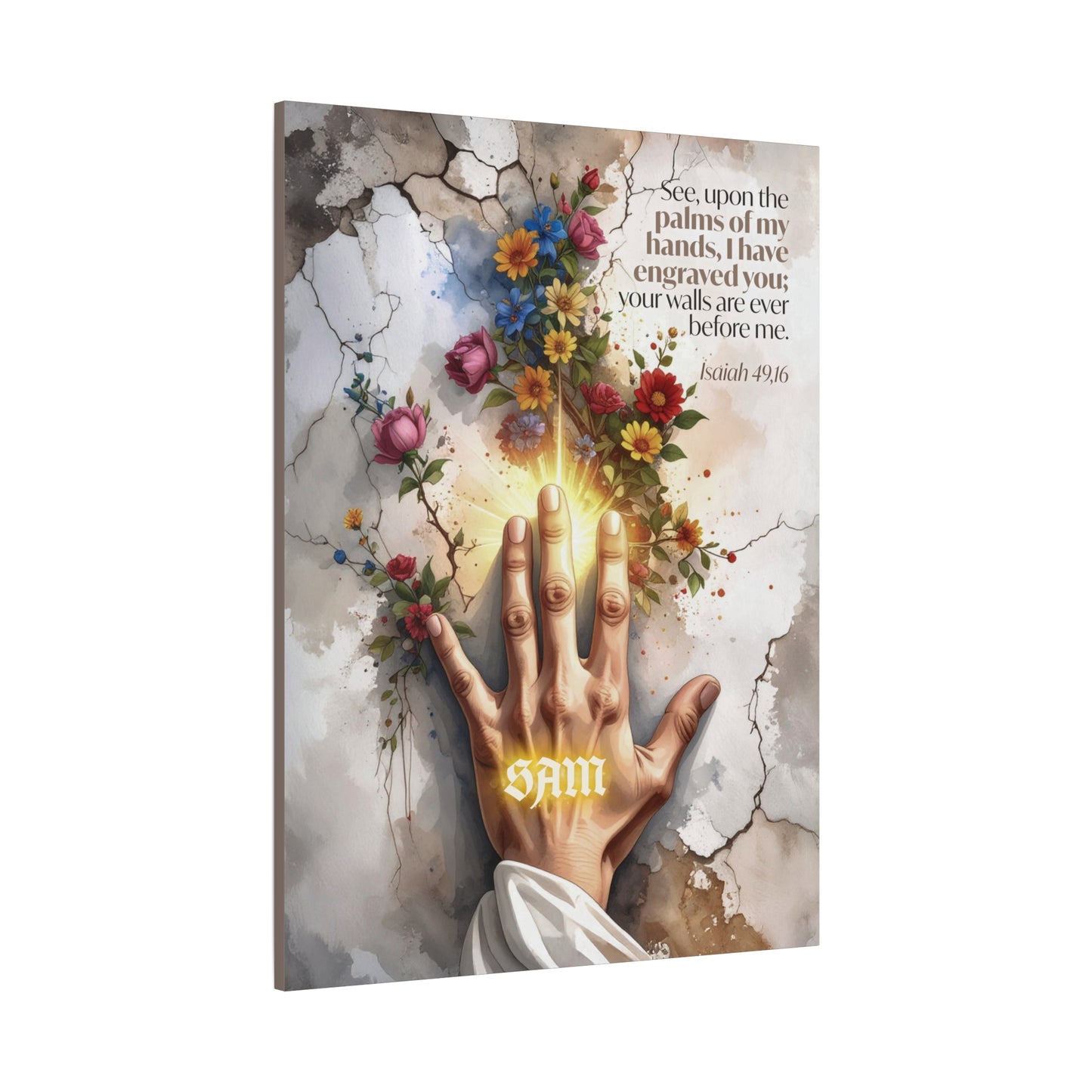 Faith Personalized Wall Art " I have engraved you" (Isaiah 49: 16)