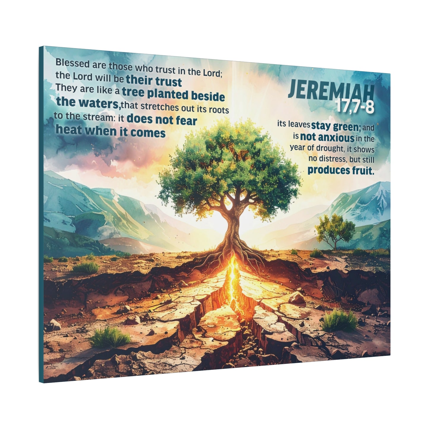 Faith Wall Art "...flourishing even through drought..." (Jeremiah 17:7–8)