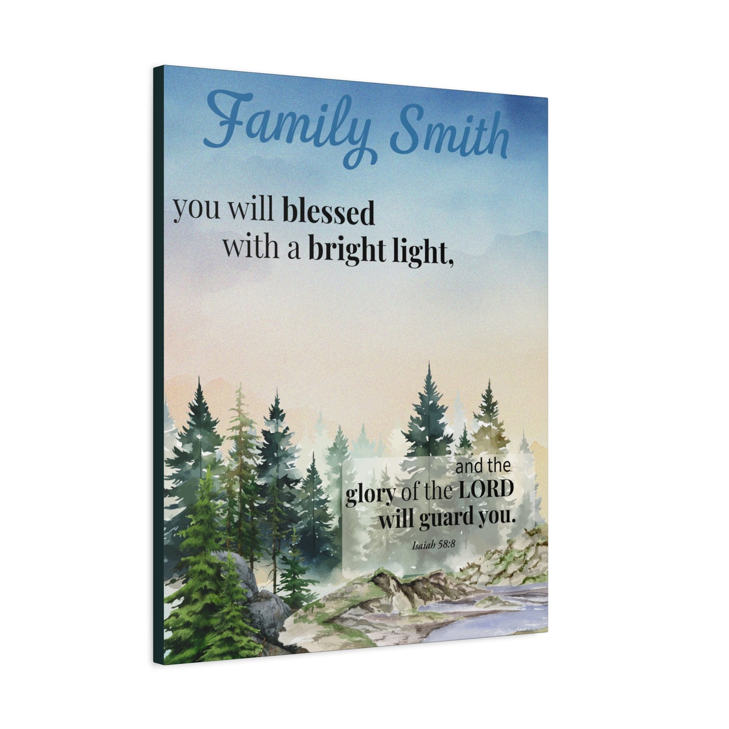 Faith Personalized Wall Art "Guided by His Glory " (Isaiah 58:8)