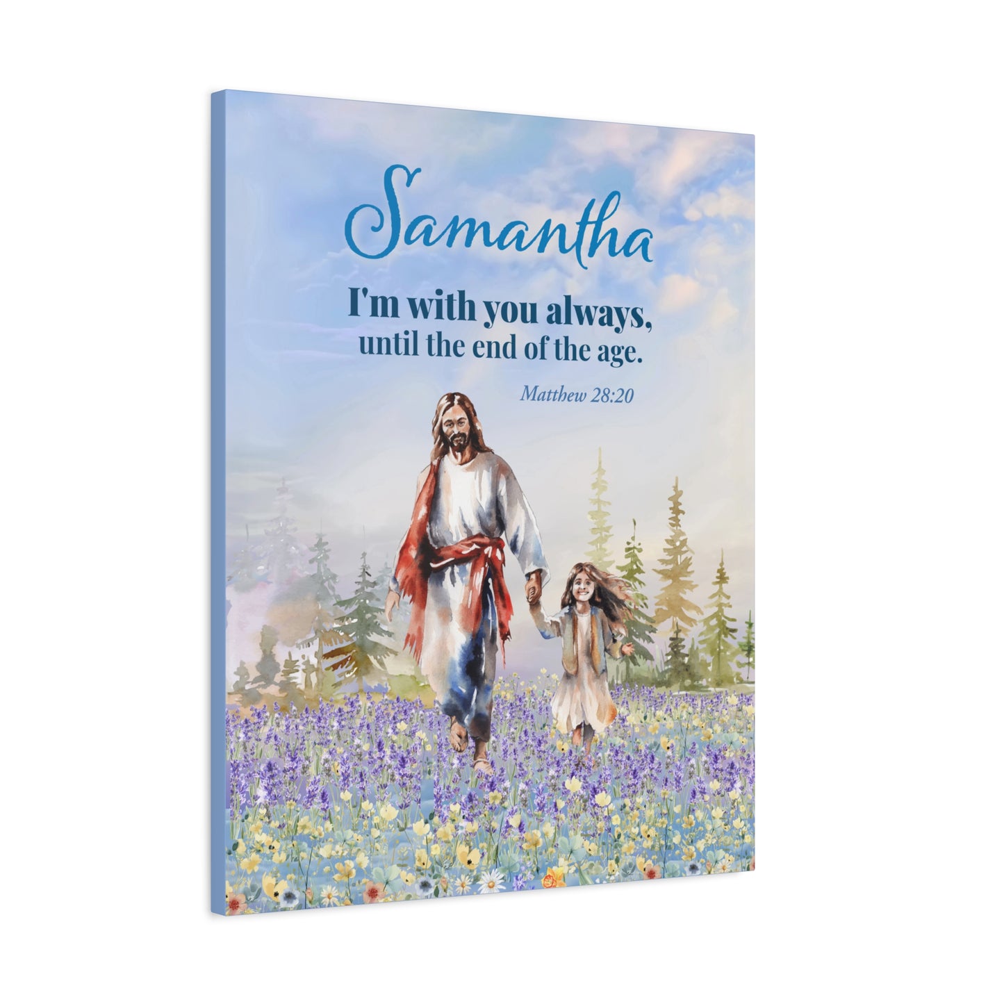 Faith Personalized Wall Art "I am with you always" (Matthew 28: 20)