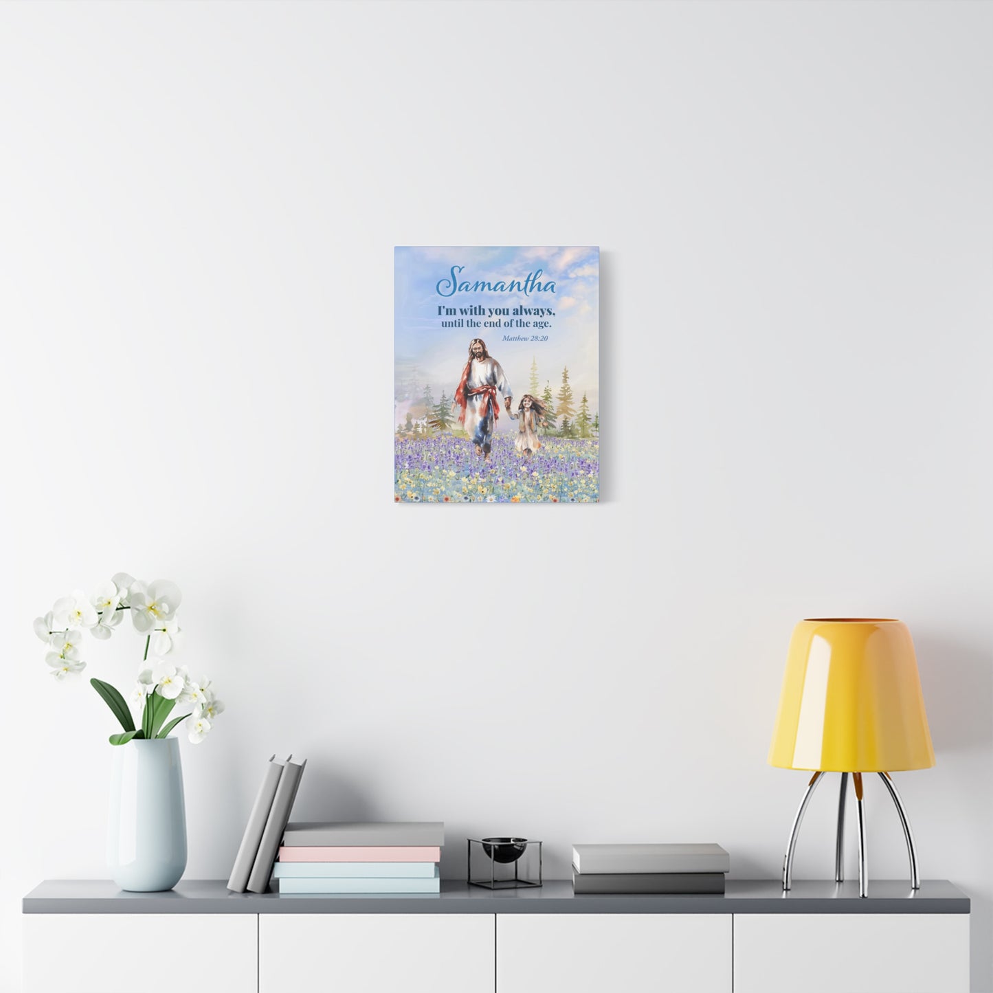 Faith Personalized Wall Art "I am with you always" (Matthew 28: 20)