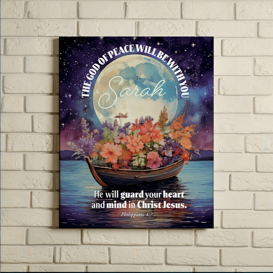 Faith Personalized Wall Art "...guard your heart and mind..." (Philippians 4:7)