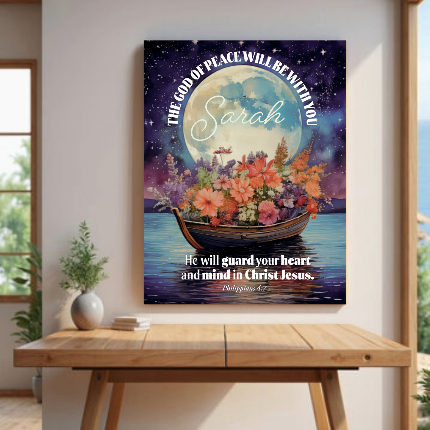 Faith Personalized Wall Art "...guard your heart and mind..." (Philippians 4:7)