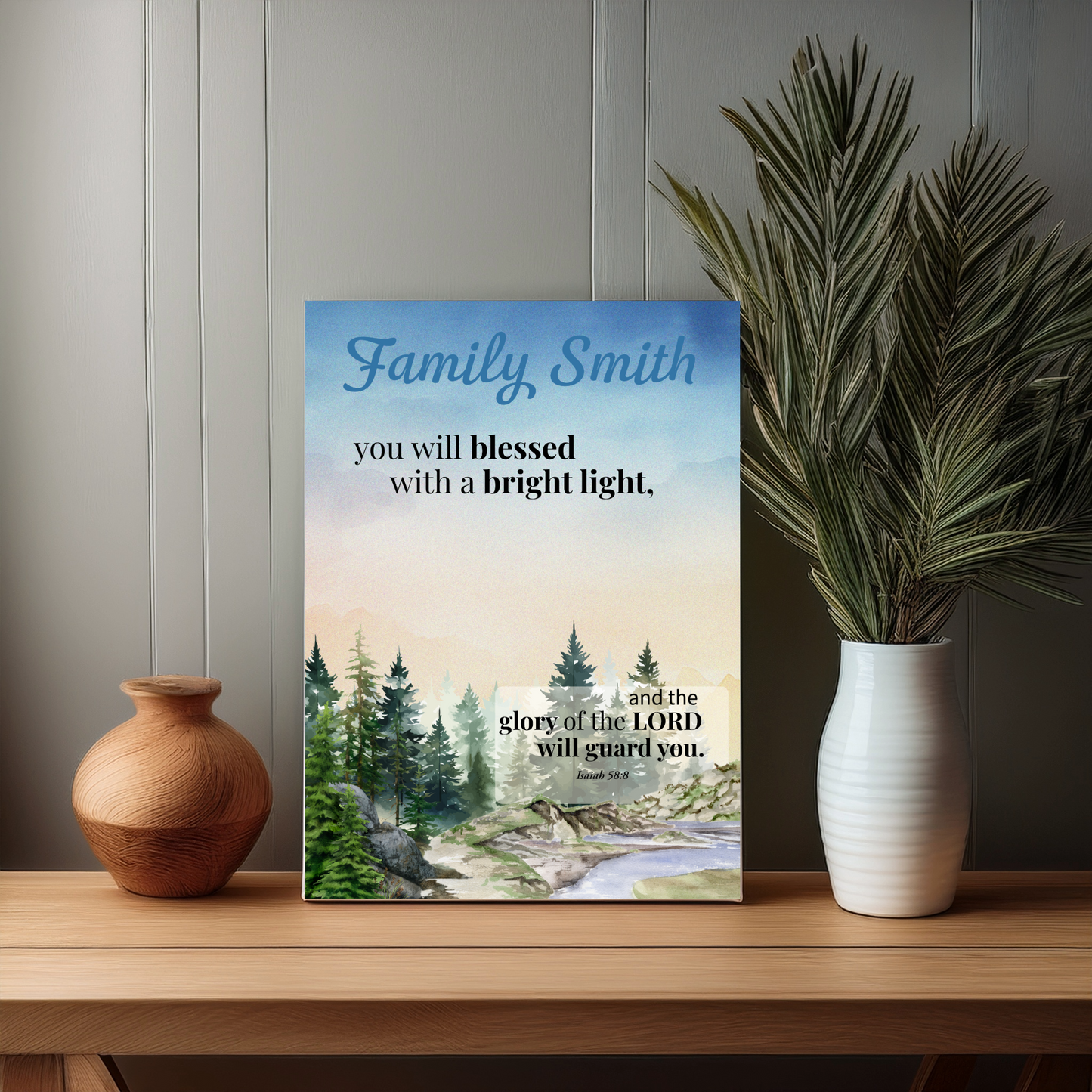 Faith Personalized Wall Art "Guided by His Glory " (Isaiah 58:8)
