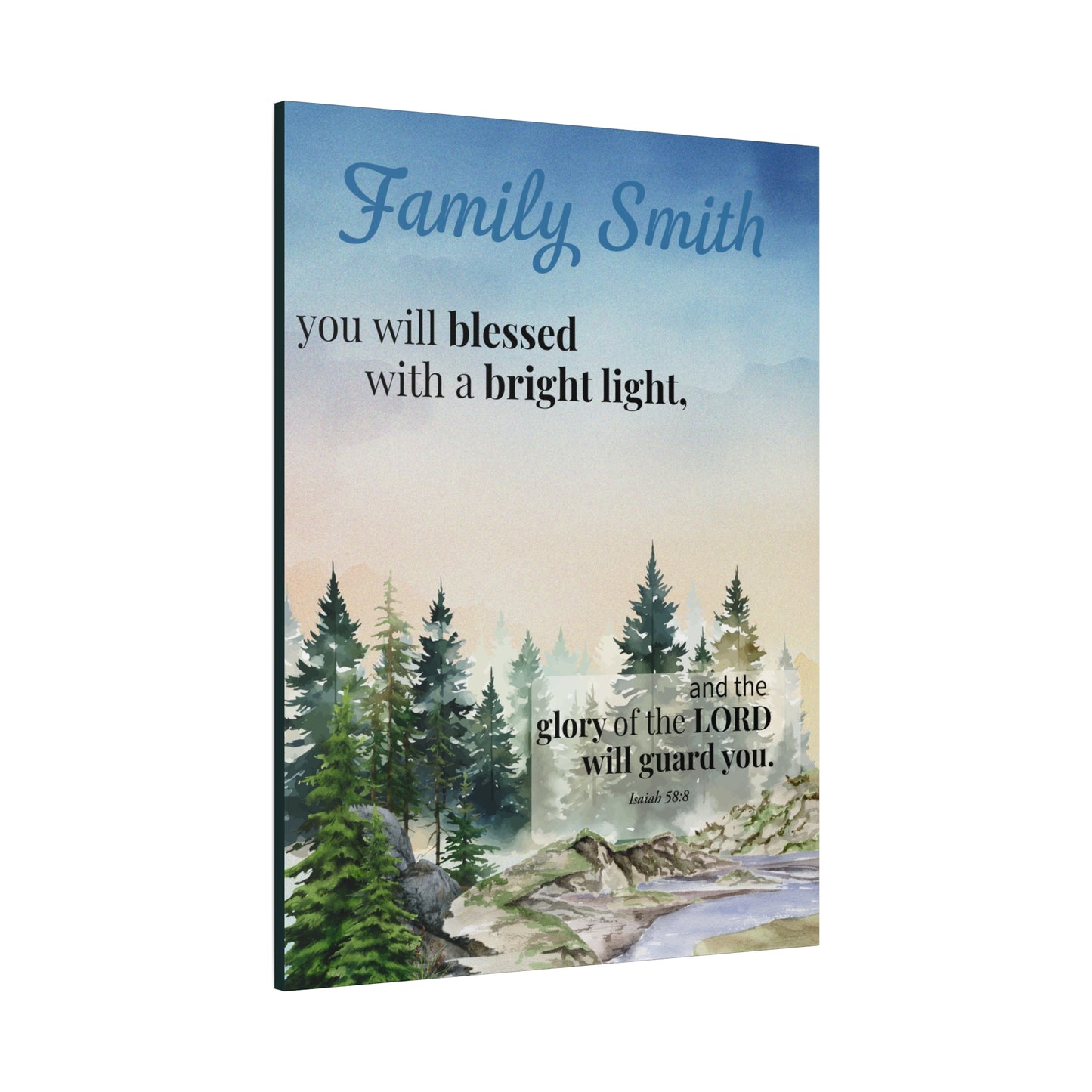 Faith Personalized Wall Art "Guided by His Glory " (Isaiah 58:8)