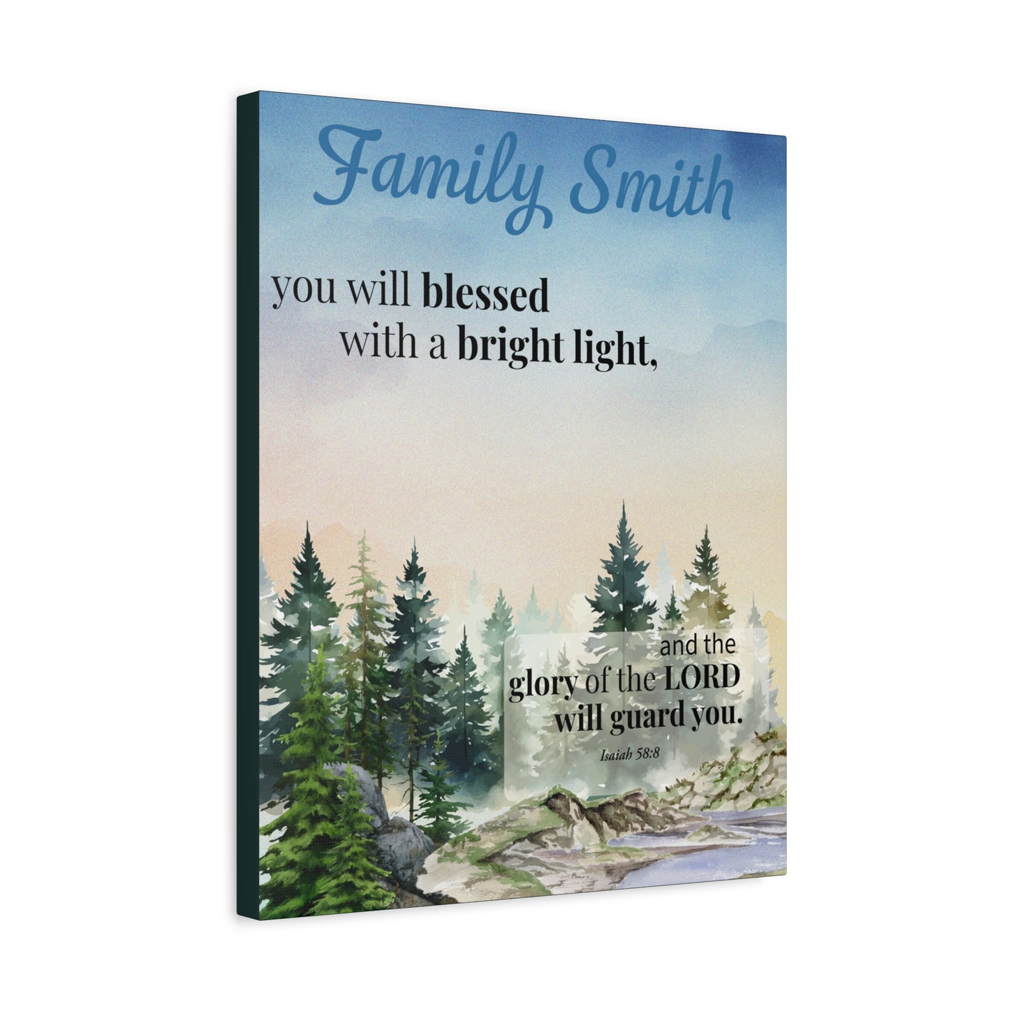 Faith Personalized Wall Art "Guided by His Glory " (Isaiah 58:8)