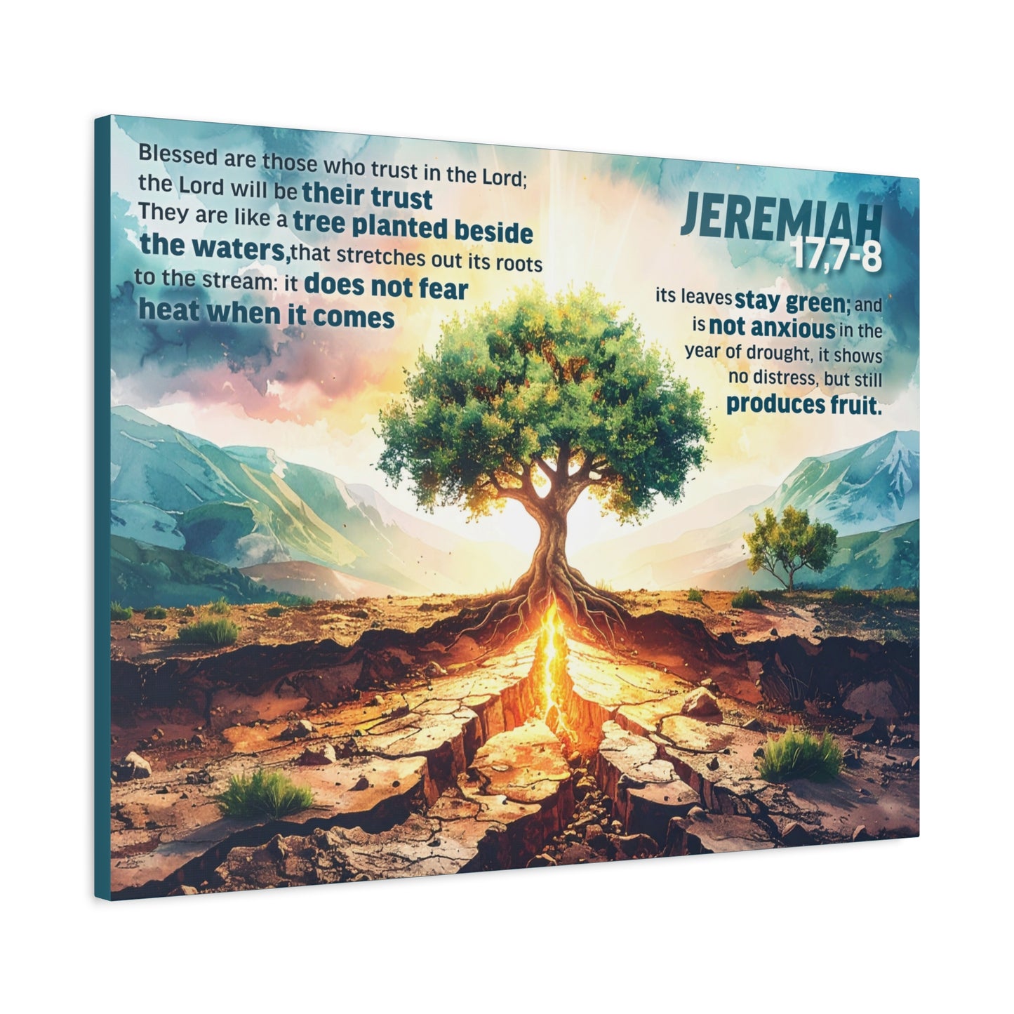 Faith Wall Art "...flourishing even through drought..." (Jeremiah 17:7–8)