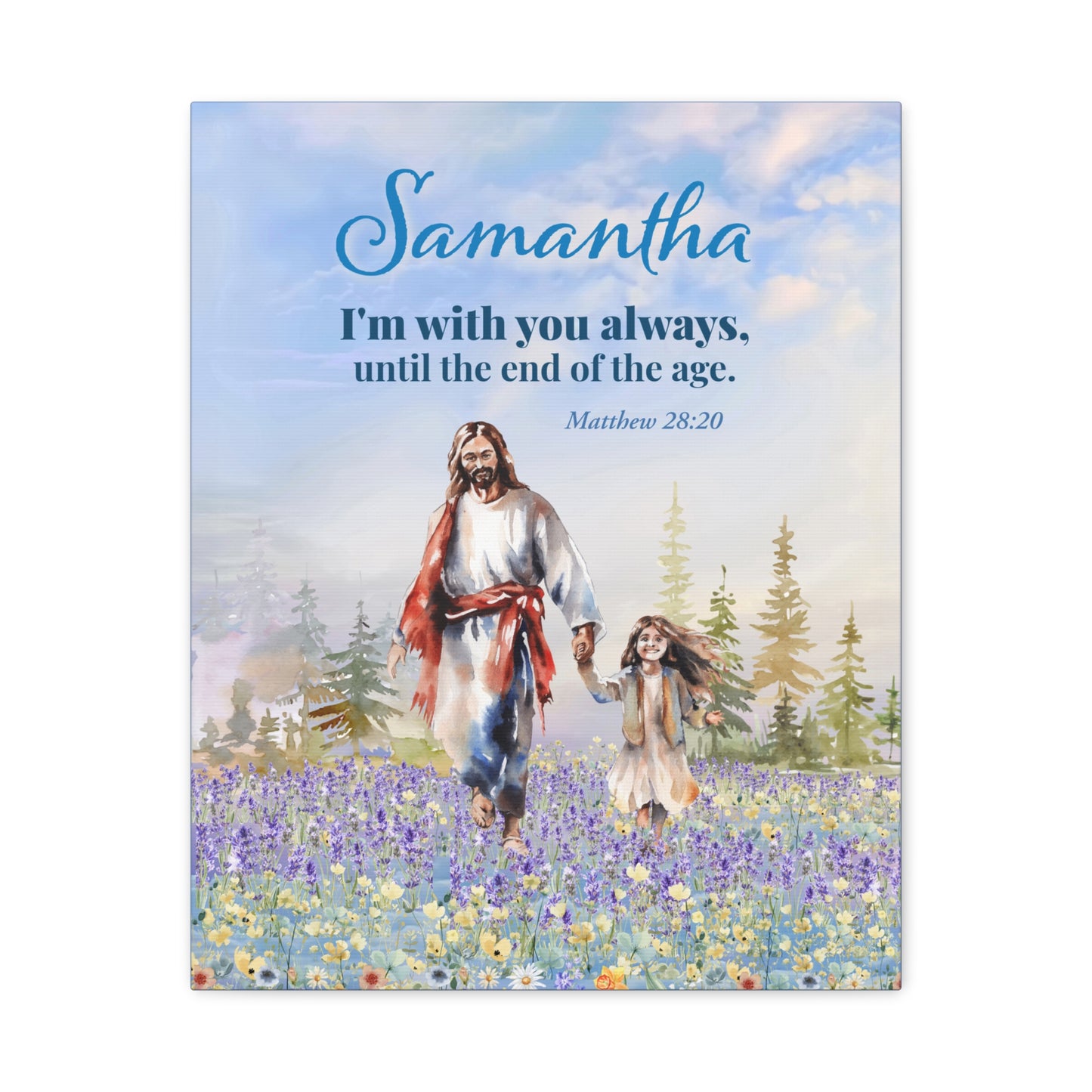 Faith Personalized Wall Art "I am with you always" (Matthew 28: 20)