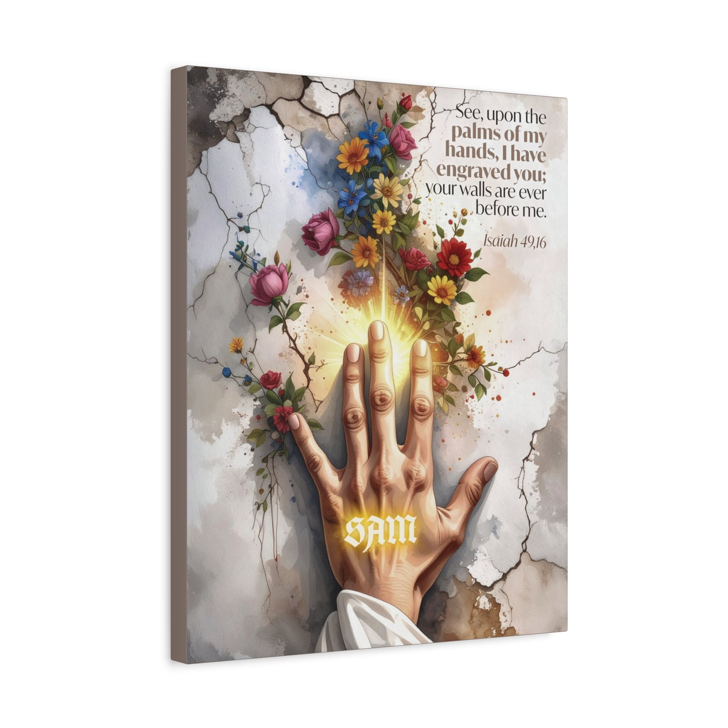 Faith Personalized Wall Art " I have engraved you" (Isaiah 49: 16)