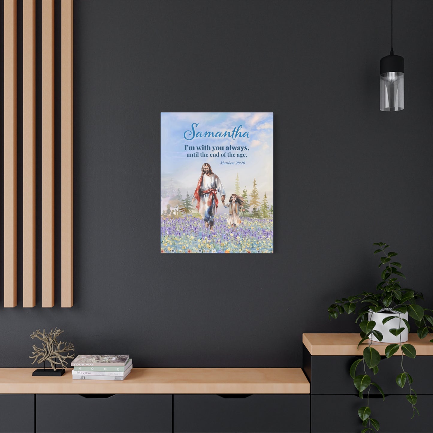 Faith Personalized Wall Art "I am with you always" (Matthew 28: 20)