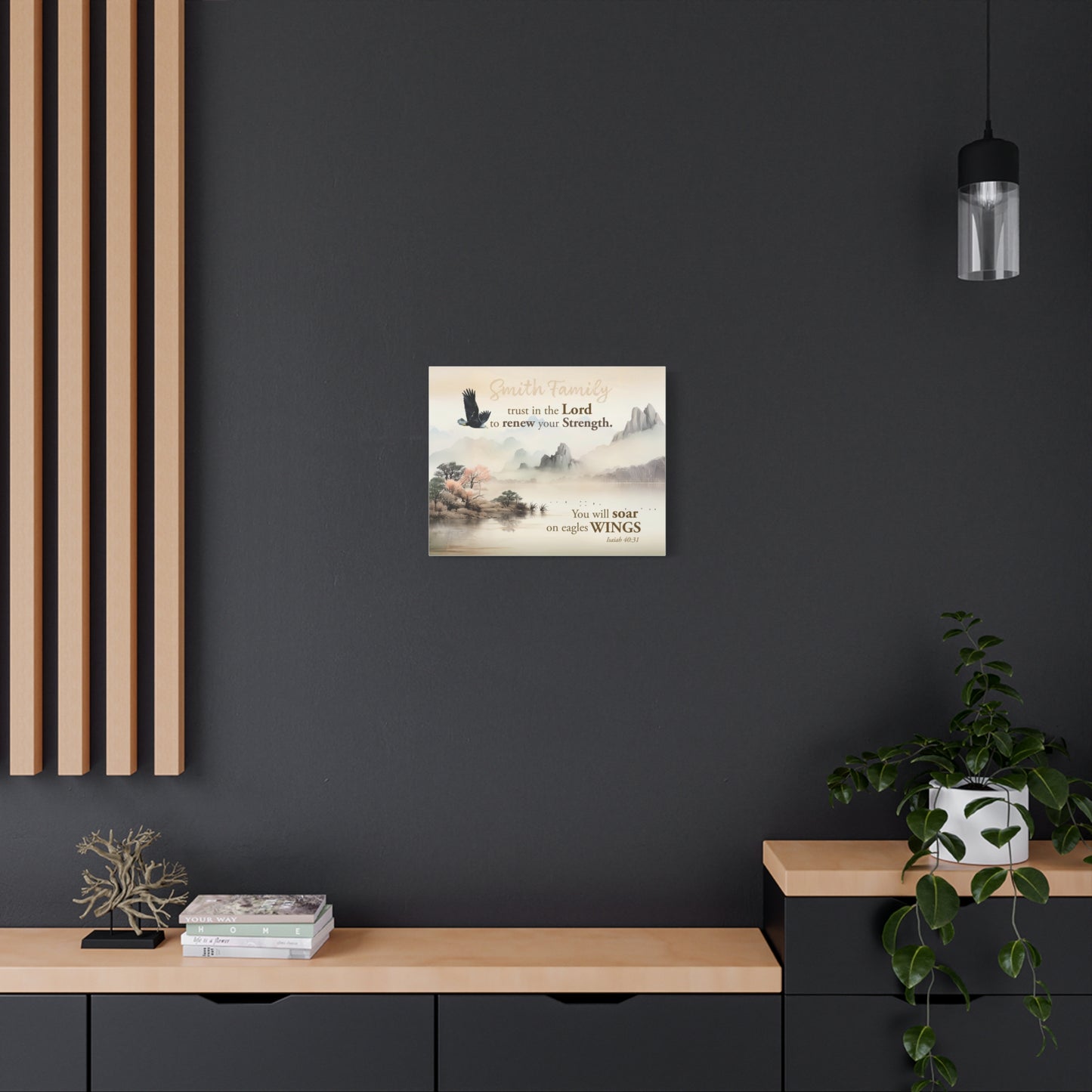 Faith Personalized Wall Art "Soar on Eagles Wings" (Isaiah 40:31)