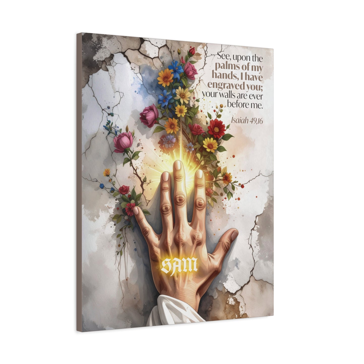 Faith Personalized Wall Art " I have engraved you" (Isaiah 49: 16)