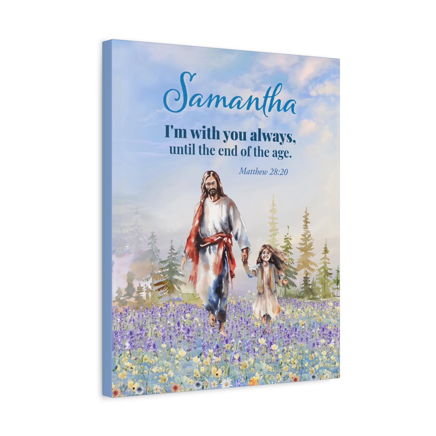Faith Personalized Wall Art "I am with you always" (Matthew 28: 20)