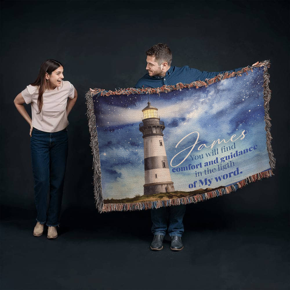 Personalized Woven Blanket "you will find comfort and guidance"