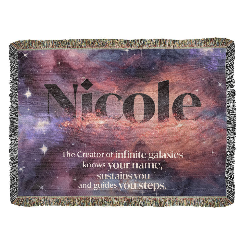 Personalized Woven Blanket - Creator of infinite galaxies