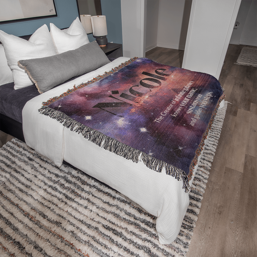 Personalized Woven Blanket - Creator of infinite galaxies