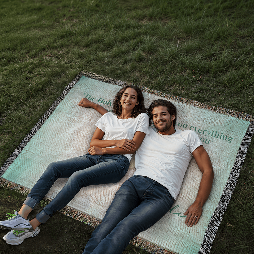 Personalized Woven Blanket "The Holy Spirit (John 14:26)"