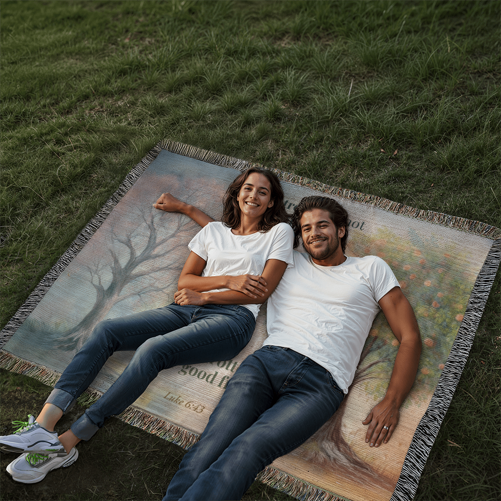 Woven Blanket "Good tree and Rotten tree (Luke 6:43)"