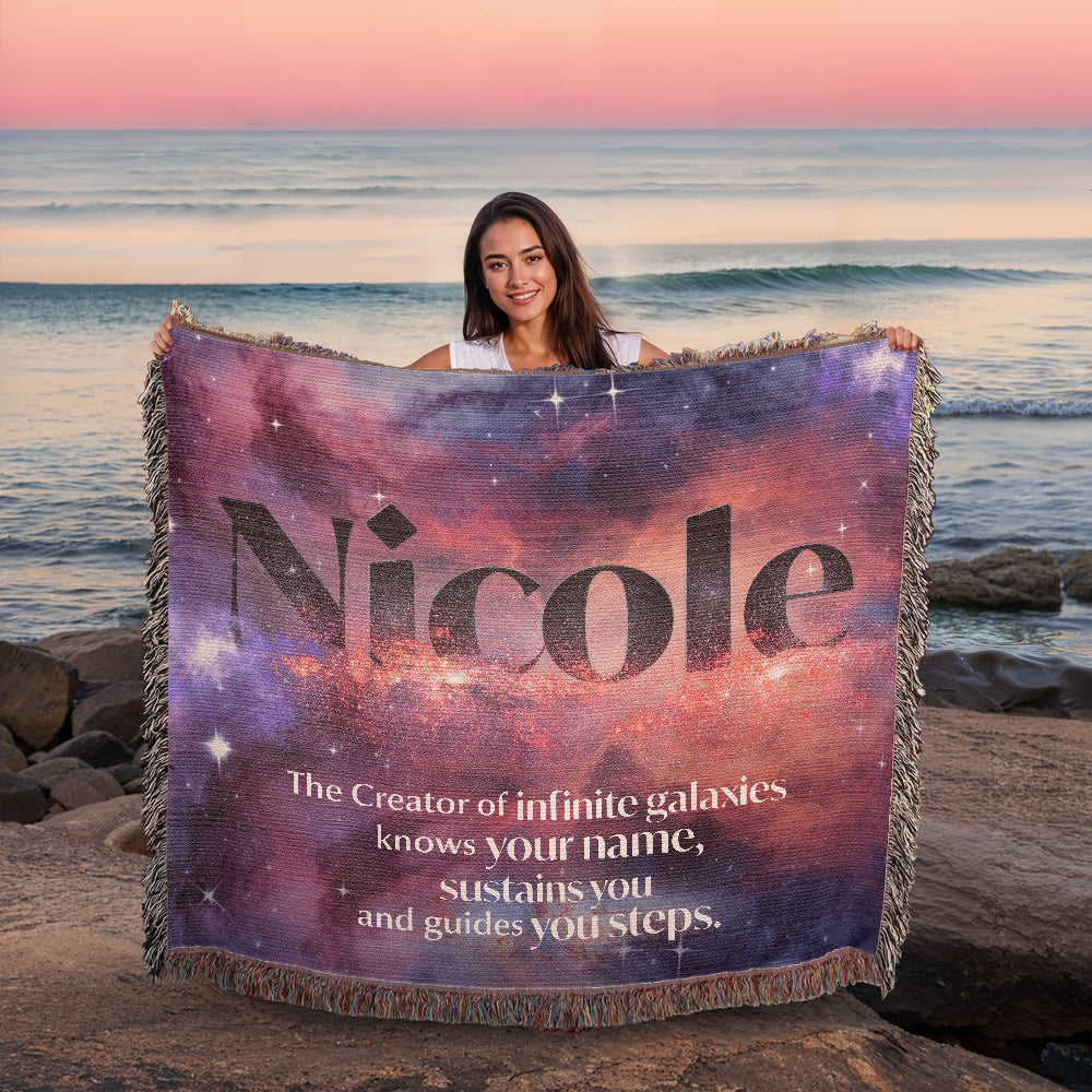 Personalized Woven Blanket - Creator of infinite galaxies