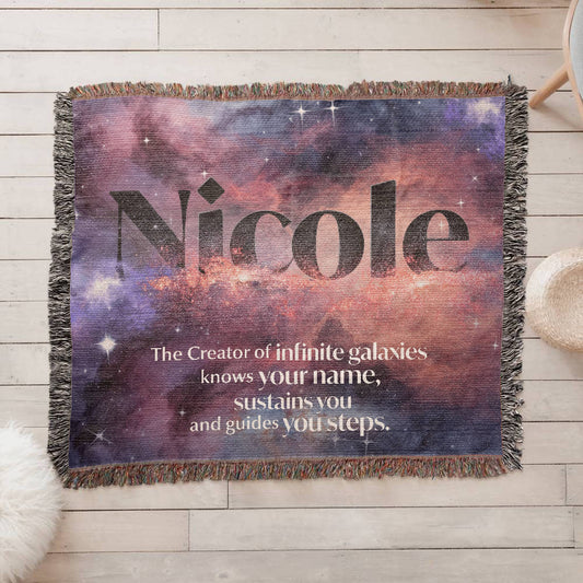Personalized Woven Blanket - Creator of infinite galaxies