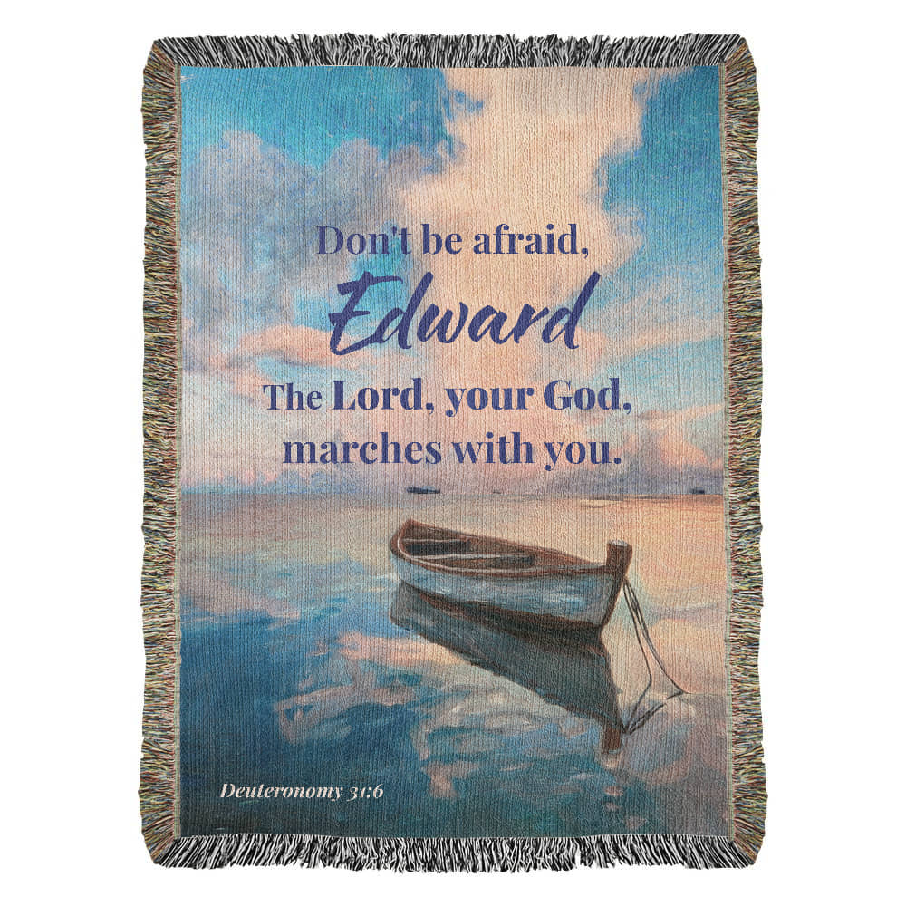 Personalized Woven Blanket Don't be afraid..(Deuteronomy 31:6)