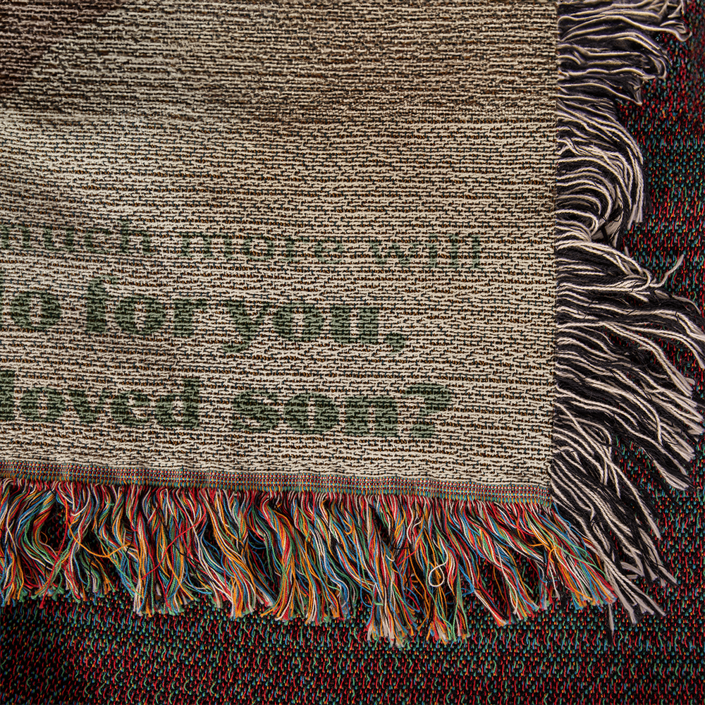 Woven Blanket "He do for you, his beloved son? (Matthew 6, 26-29)"