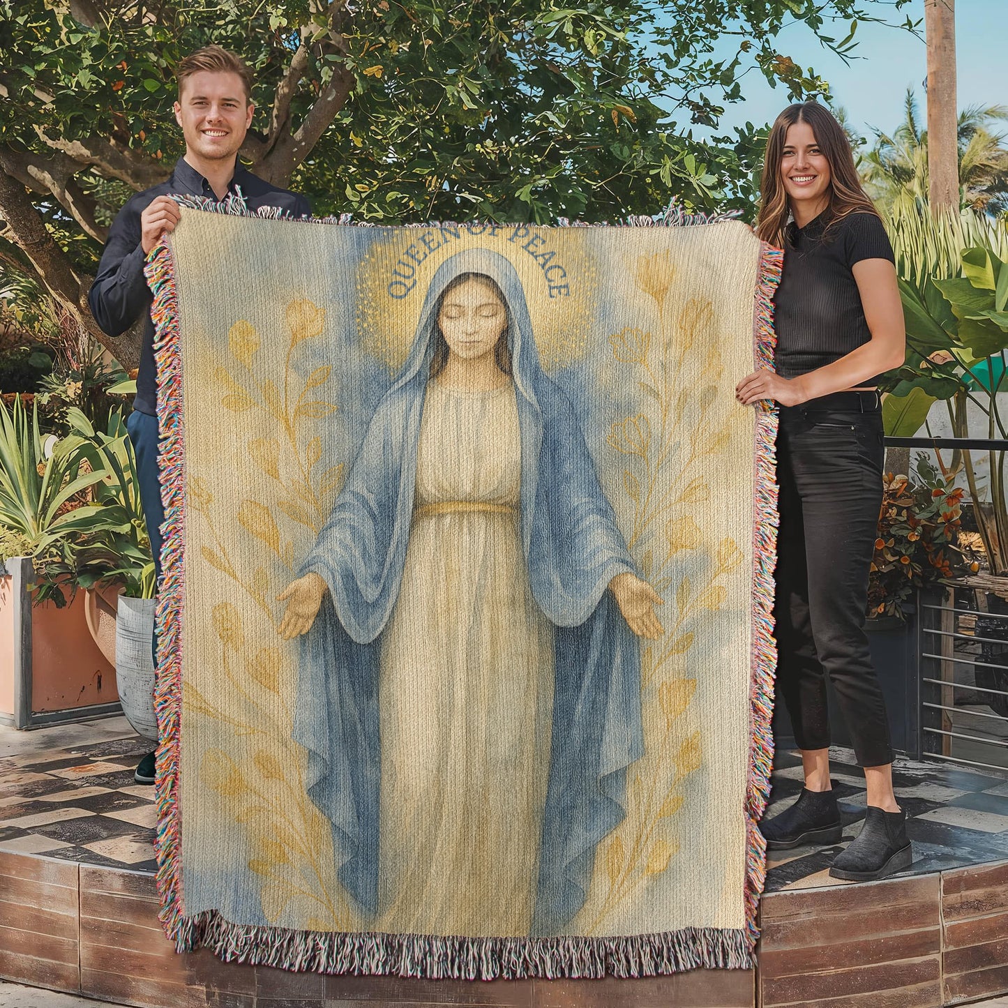 Woven Blanket "Queen of Peace"