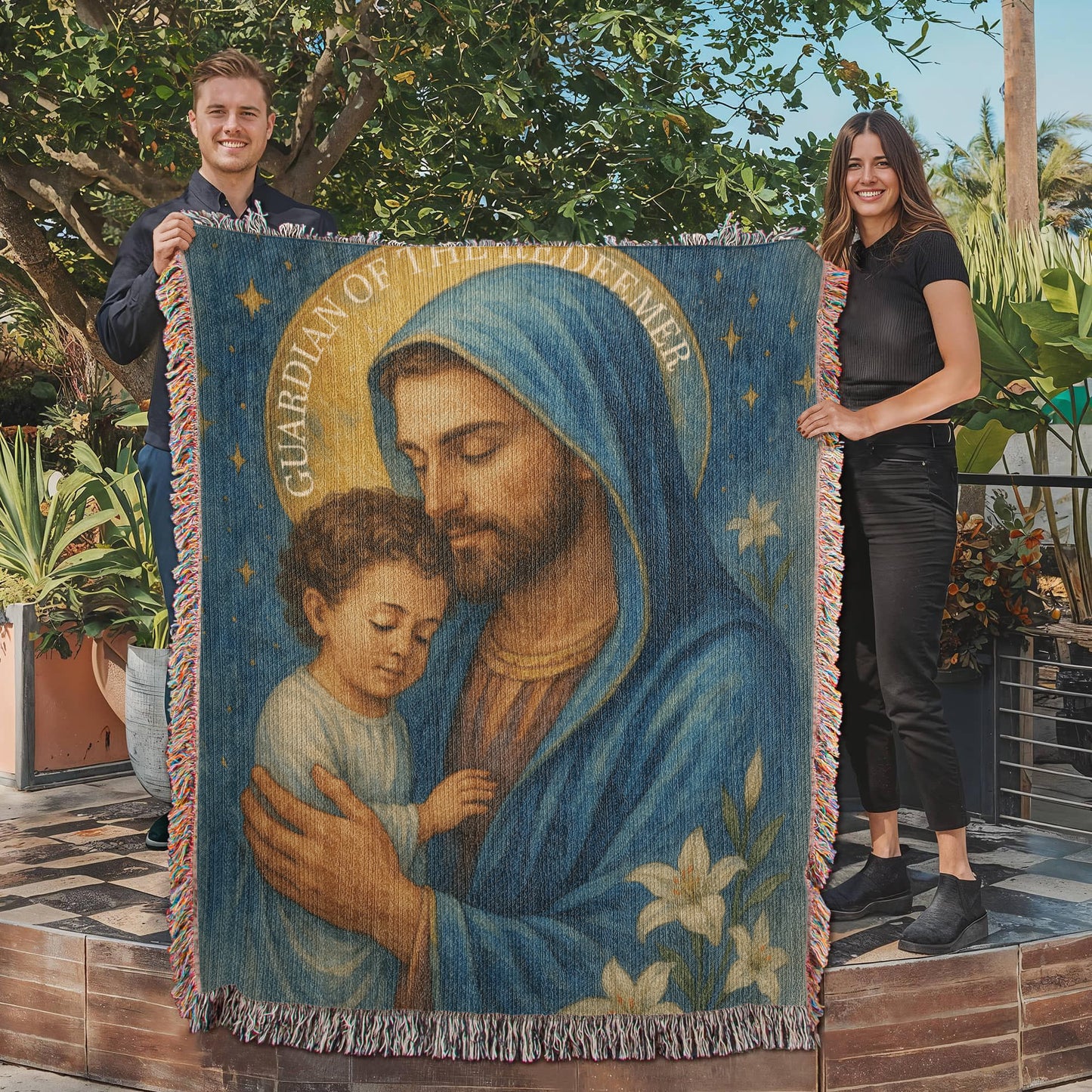 Woven Blanket "Guardian of the Redeemer"