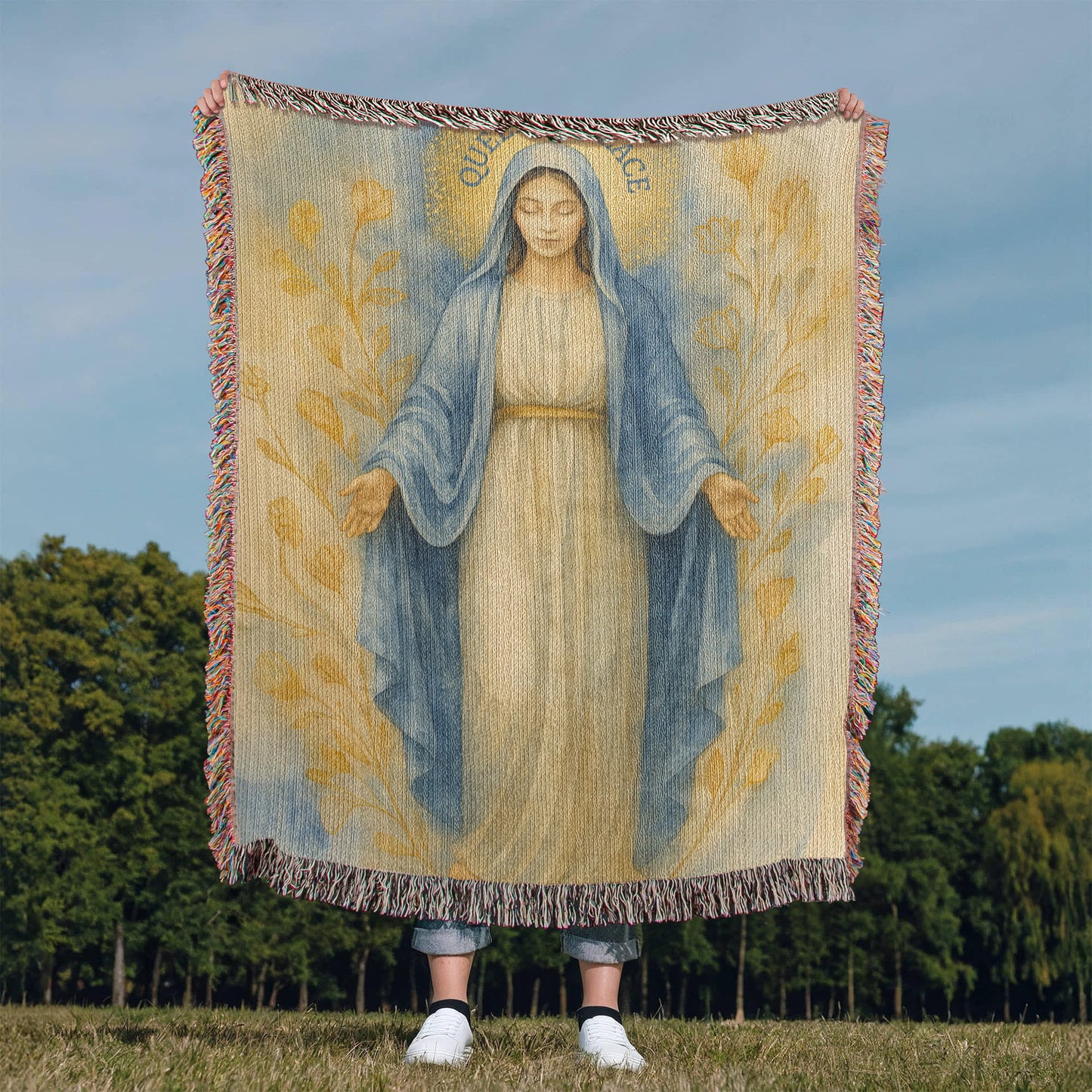 Woven Blanket "Queen of Peace"