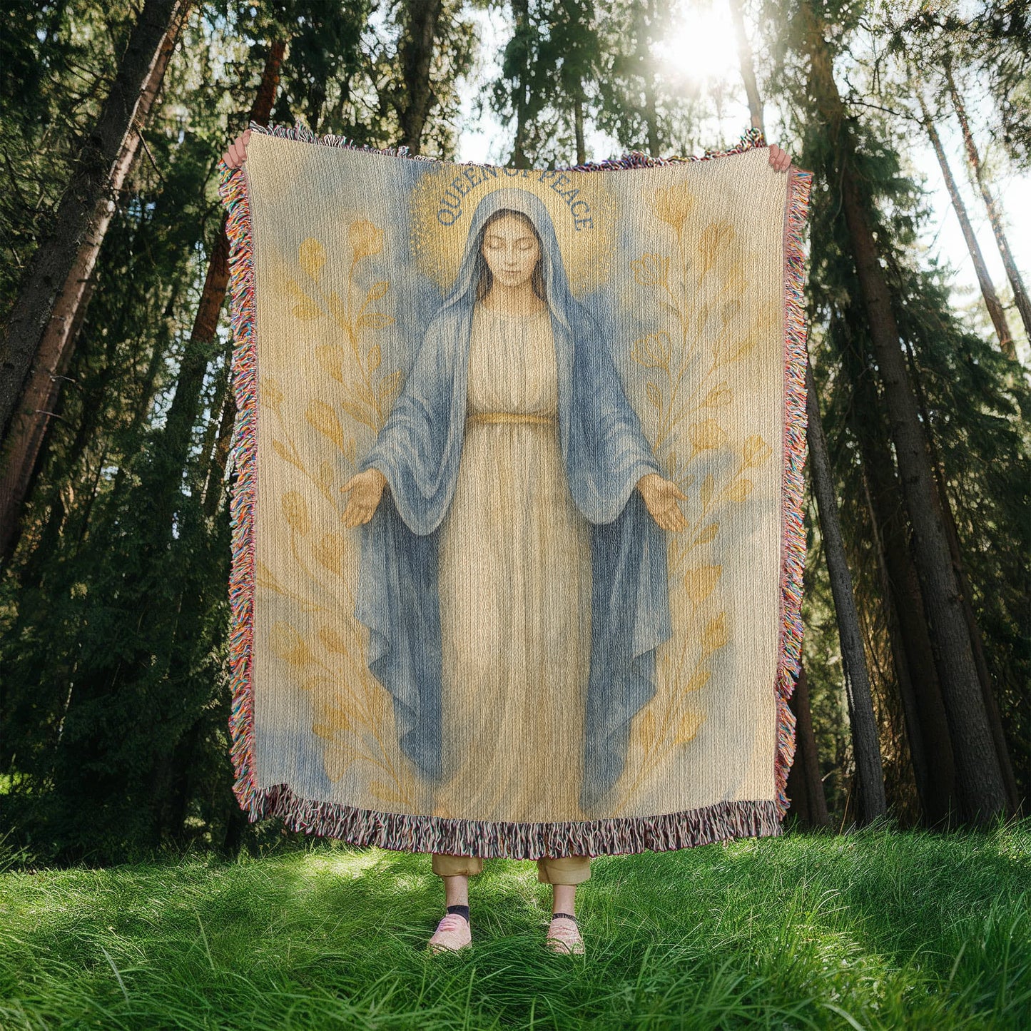 Woven Blanket "Queen of Peace"