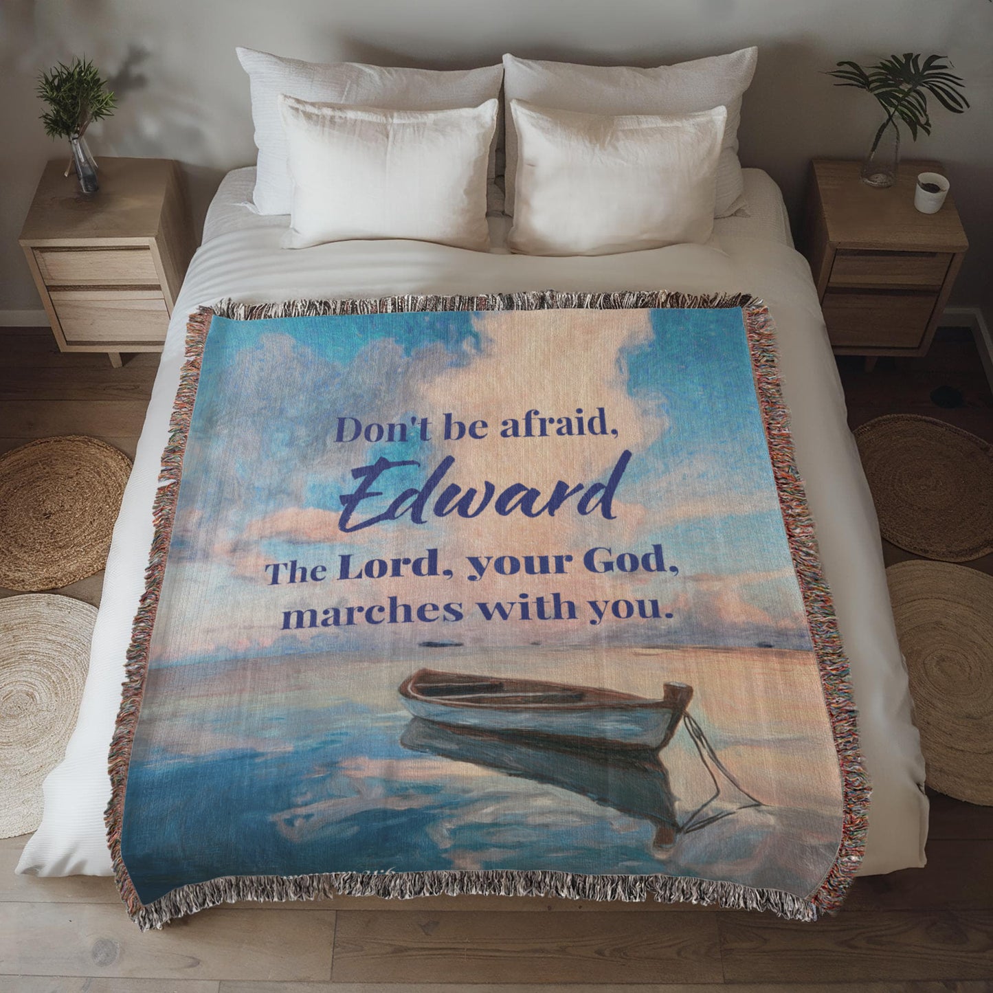 Personalized Woven Blanket Don't be afraid..(Deuteronomy 31:6)