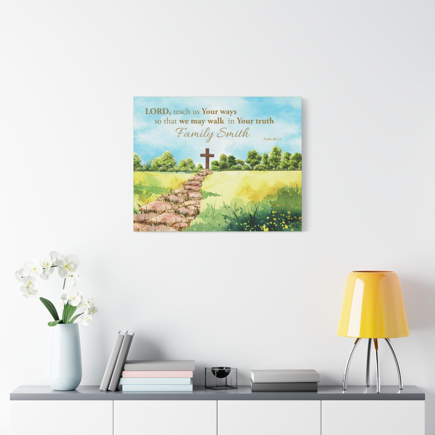 Faith Personalized Wall Art "Walk in His Truth" (Psalm 86:11)