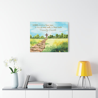 Faith Personalized Wall Art "Walk in His Truth" (Psalm 86:11)