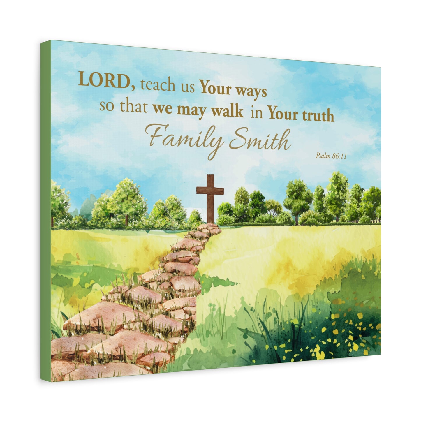 Faith Personalized Wall Art "Walk in His Truth" (Psalm 86:11)