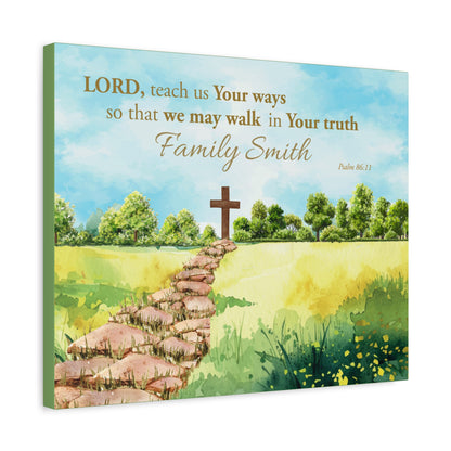 Faith Personalized Wall Art "Walk in His Truth" (Psalm 86:11)