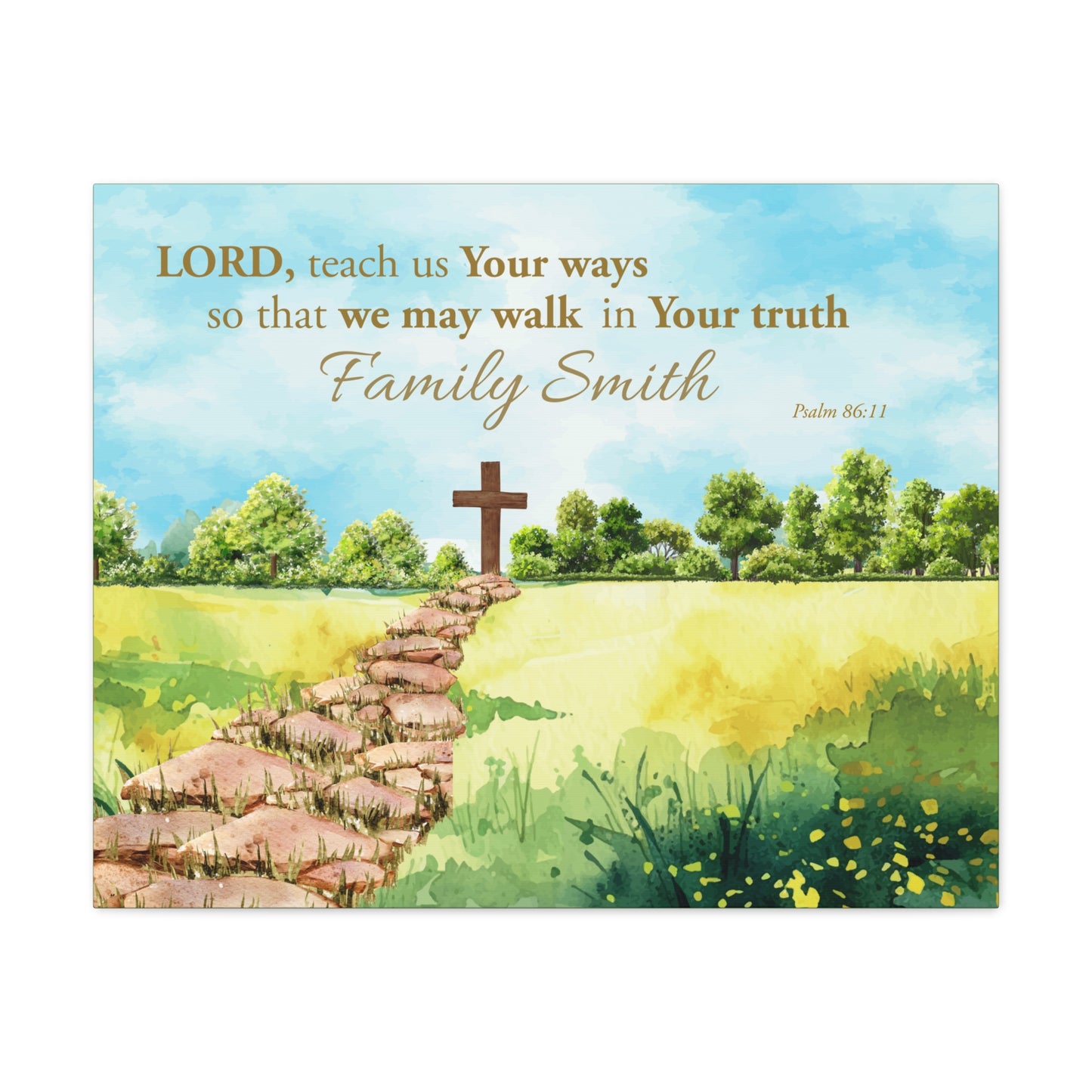 Faith Personalized Wall Art "Walk in His Truth" (Psalm 86:11)