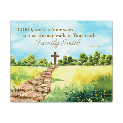 Faith Personalized Wall Art "Walk in His Truth" (Psalm 86:11)