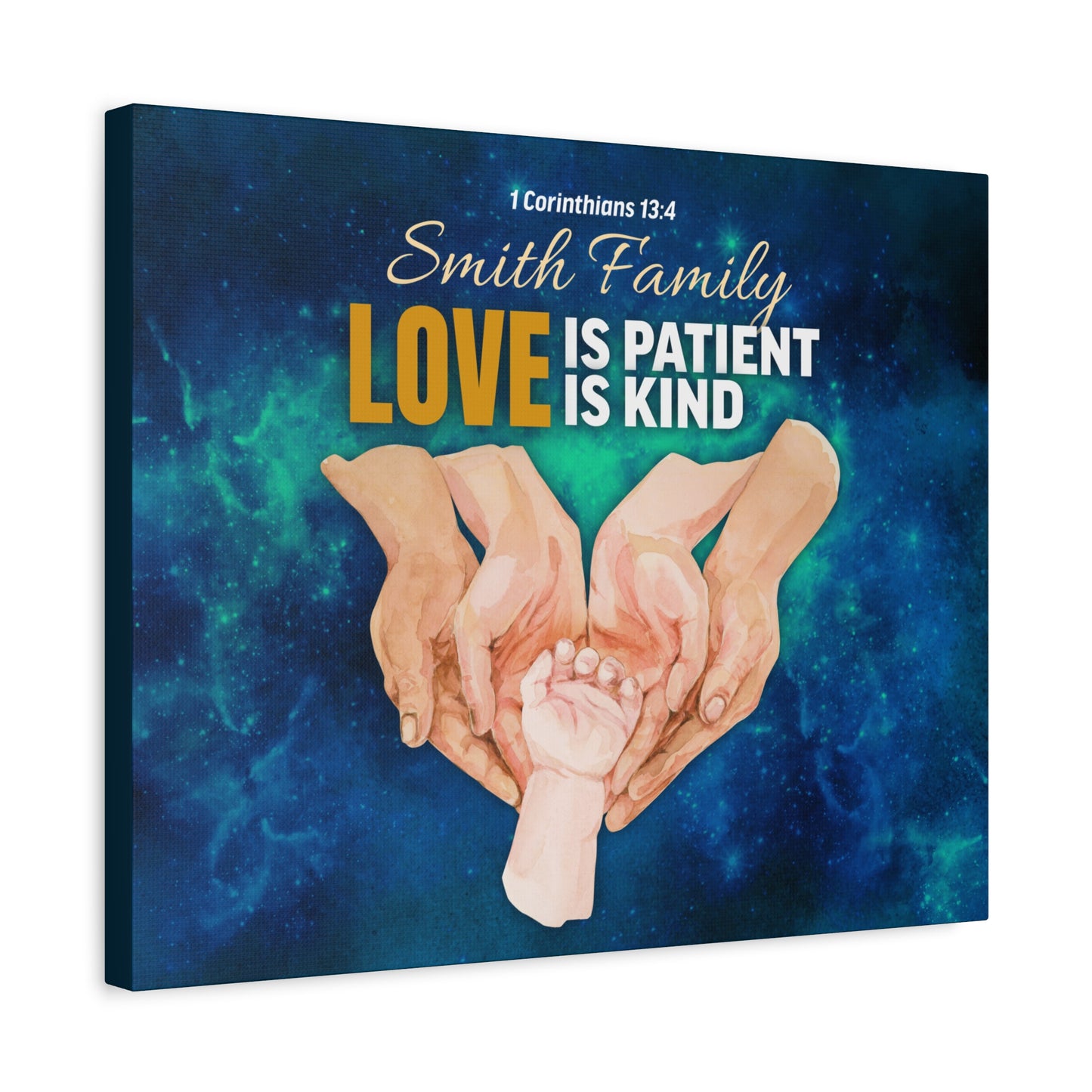 Faith Personalized Wall Art "Love Is Patient, Love Is Kind" (1 Corinthians 13:4)