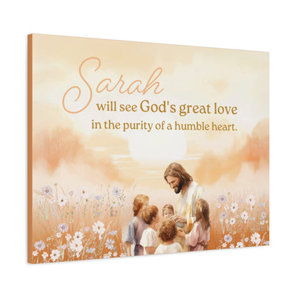Faith Personalized Wall Art - God's Love in a Humble Heart