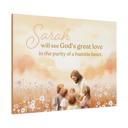 Faith Personalized Wall Art - God's Love in a Humble Heart
