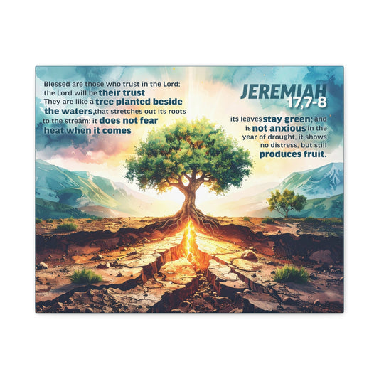 Faith Wall Art "...flourishing even through drought..." (Jeremiah 17:7–8)