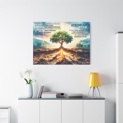 Faith Wall Art "...flourishing even through drought..." (Jeremiah 17:7–8)