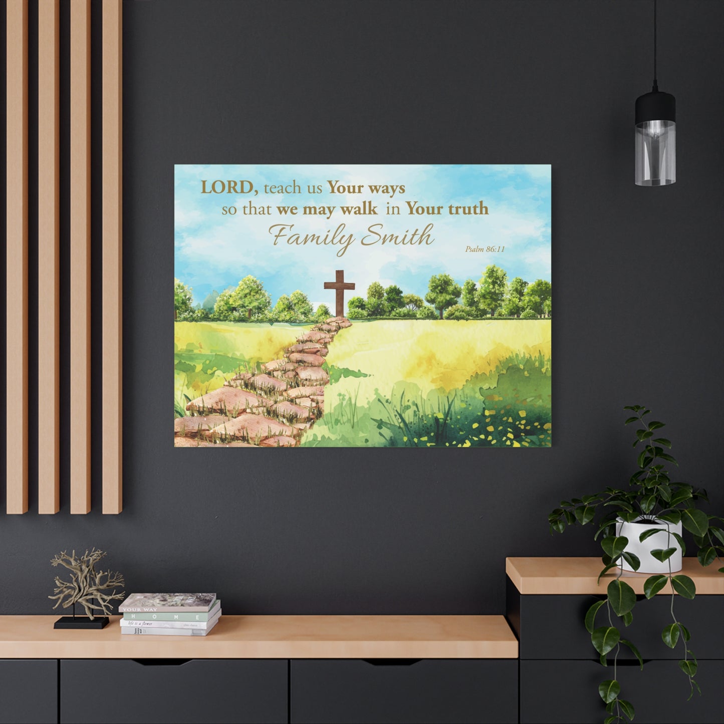 Faith Personalized Wall Art "Walk in His Truth" (Psalm 86:11)