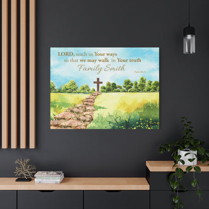 Faith Personalized Wall Art "Walk in His Truth" (Psalm 86:11)