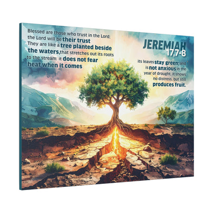 Faith Wall Art "...flourishing even through drought..." (Jeremiah 17:7–8)