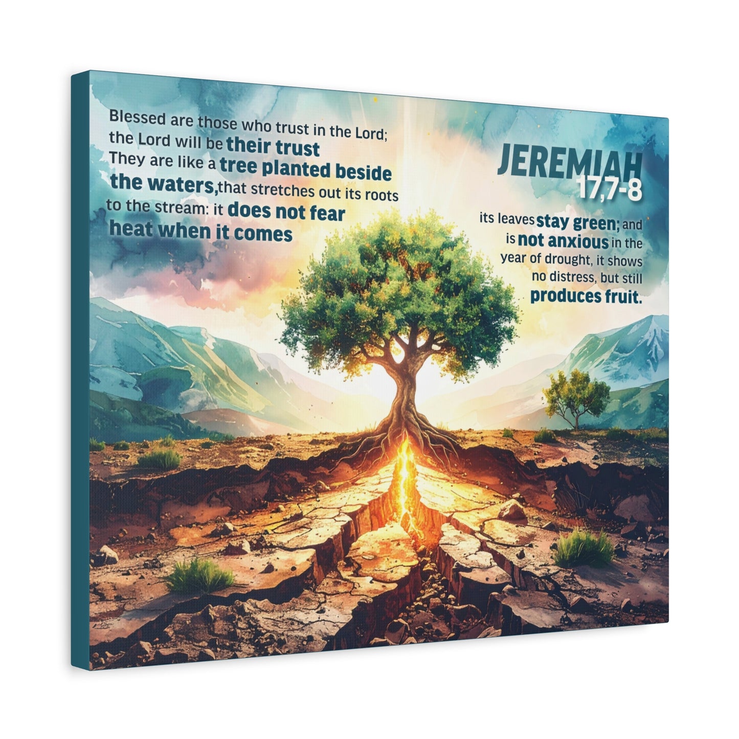 Faith Wall Art "...flourishing even through drought..." (Jeremiah 17:7–8)
