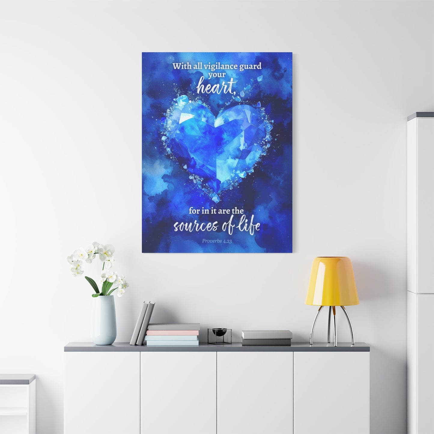 Faith Wall Art "With all vigilance guard your heart" (Proverbs 4:23)