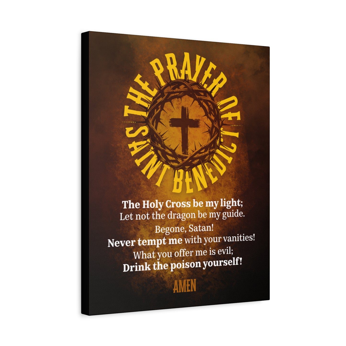 Faith Wall Art - Pray Saint Benedict